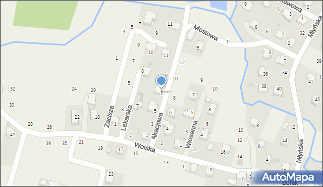 Wola Filipowska, Akacjowa, 7, mapa Wola Filipowska
