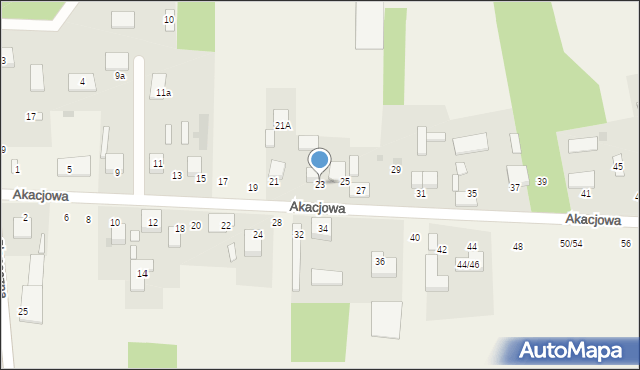 Wola Hankowska, Akacjowa, 23, mapa Wola Hankowska