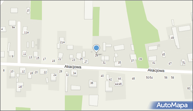 Wola Hankowska, Akacjowa, 29, mapa Wola Hankowska