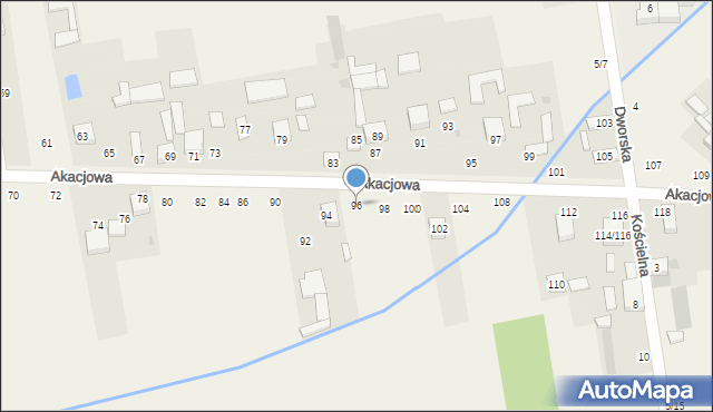 Wola Hankowska, Akacjowa, 96, mapa Wola Hankowska