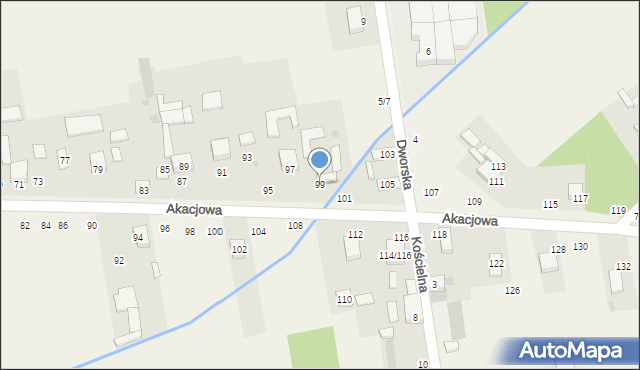 Wola Hankowska, Akacjowa, 99, mapa Wola Hankowska