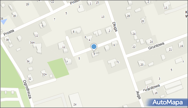 Wolica, Aksamitna, 3, mapa Wolica