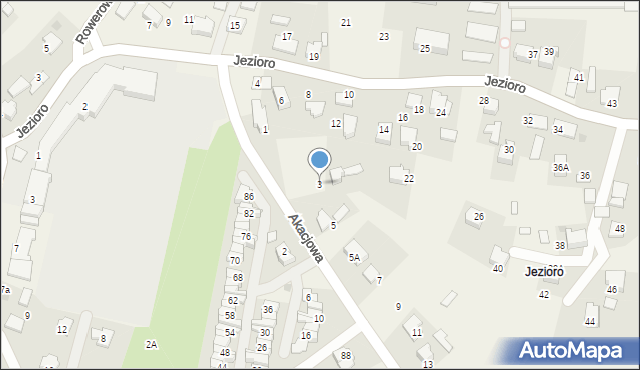 Zaborze, Akacjowa, 3, mapa Zaborze