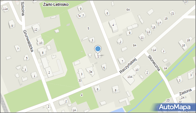 Żarki-Letnisko, Akacjowa, 1, mapa Żarki-Letnisko