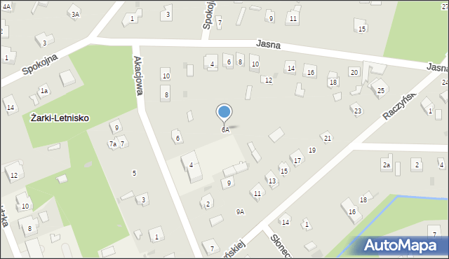 Żarki-Letnisko, Akacjowa, 6A, mapa Żarki-Letnisko