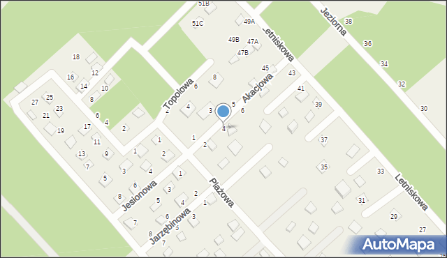 Zbychowo, Akacjowa, 4, mapa Zbychowo