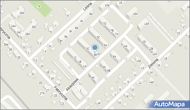 Zdzieszowice, Akacjowa, 3A, mapa Zdzieszowice