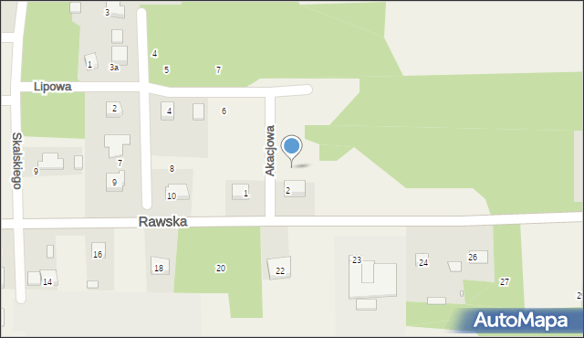 Żelechlinek, Akacjowa, 4, mapa Żelechlinek