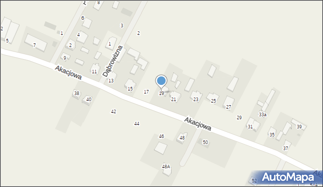 Żelków-Kolonia, Akacjowa, 19, mapa Żelków-Kolonia