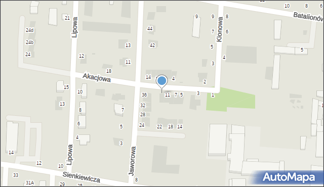 Zwoleń, Akacjowa, 13, mapa Zwoleń