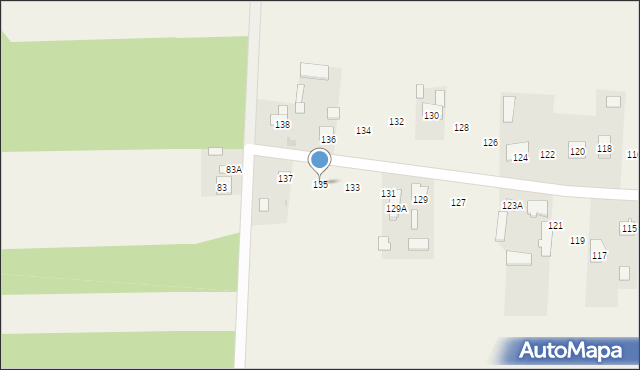 Albertów, Albertów, 135, mapa Albertów