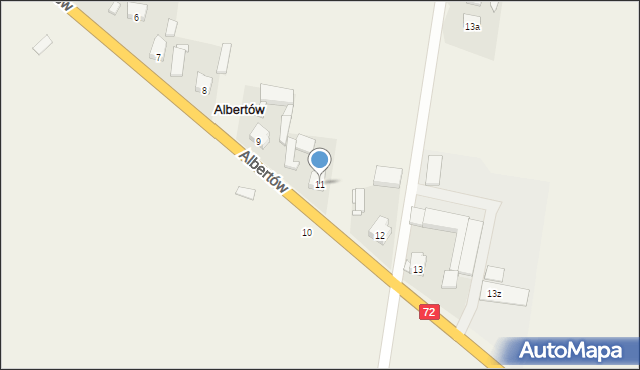 Albertów, Albertów, 11, mapa Albertów