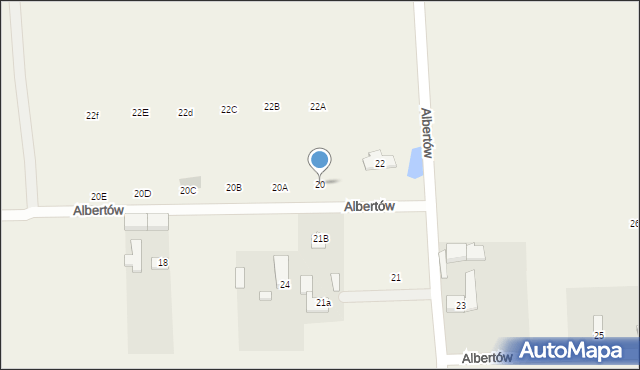 Albertów, Albertów, 20, mapa Albertów