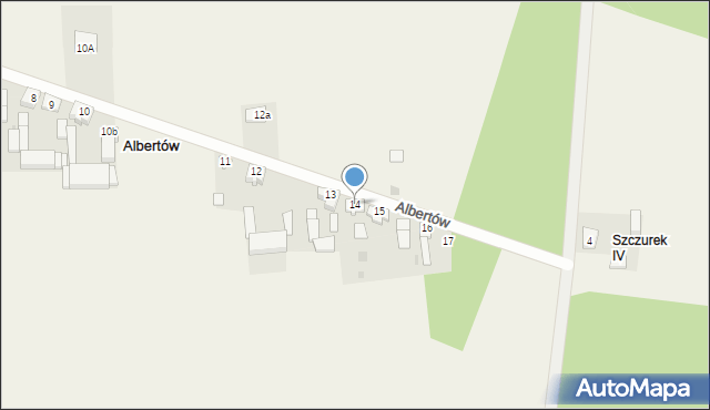 Albertów, Albertów, 14, mapa Albertów