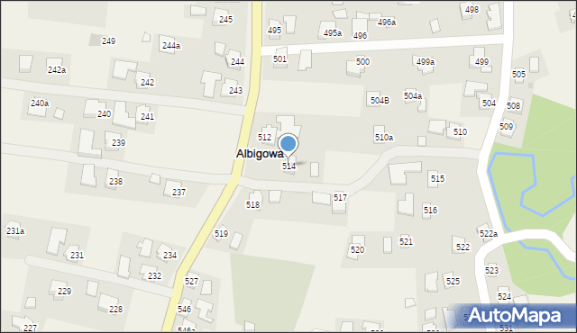 Albigowa, Albigowa, 514, mapa Albigowa