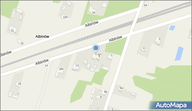 Albinów, Albinów, 8A, mapa Albinów