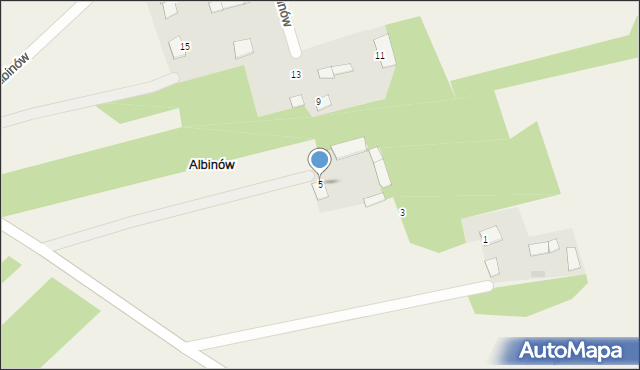 Albinów, Albinów, 5, mapa Albinów