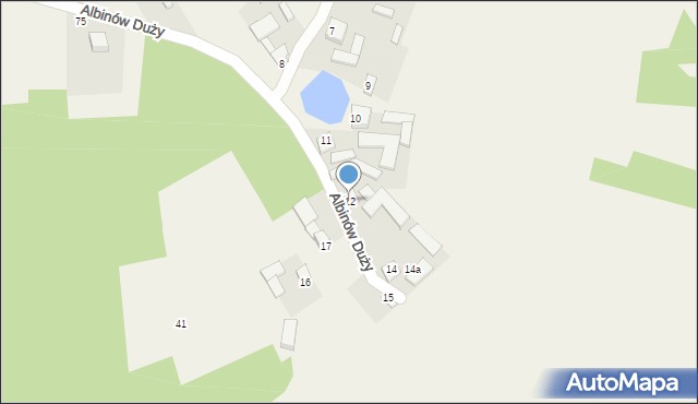 Albinów Duży, Albinów Duży, 12, mapa Albinów Duży