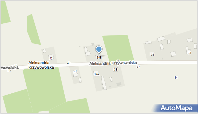 Aleksandria Krzywowolska, Aleksandria Krzywowolska, 39A, mapa Aleksandria Krzywowolska