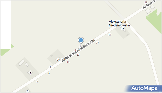 Aleksandria Niedziałowska, Aleksandria Niedziałowska, 14, mapa Aleksandria Niedziałowska
