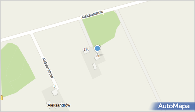 Aleksandrów, Aleksandrów, 13, mapa Aleksandrów