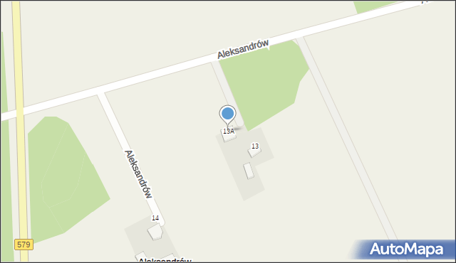 Aleksandrów, Aleksandrów, 13A, mapa Aleksandrów