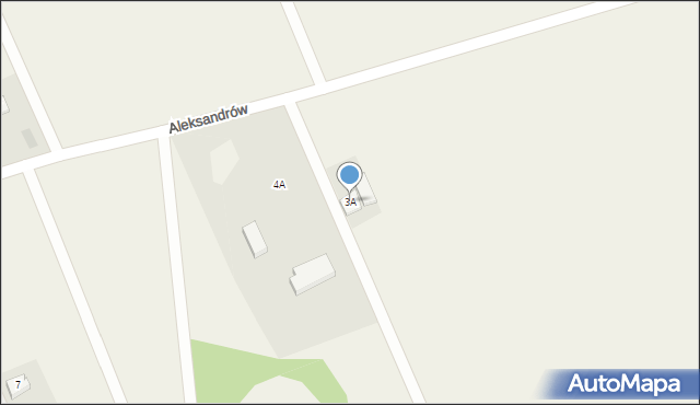 Aleksandrów, Aleksandrów, 3A, mapa Aleksandrów