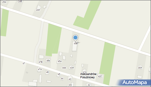 Aleksandrów, Aleksandrów, 43B, mapa Aleksandrów