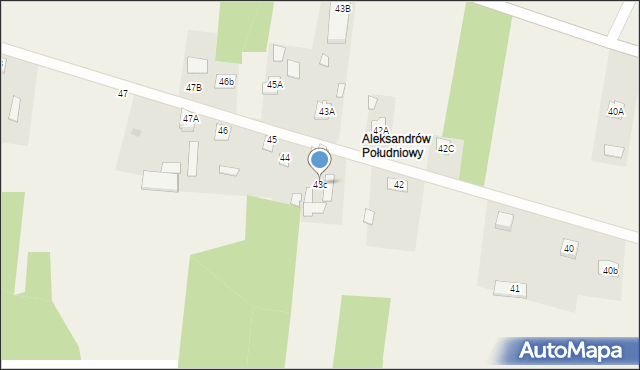 Aleksandrów, Aleksandrów, 43c, mapa Aleksandrów