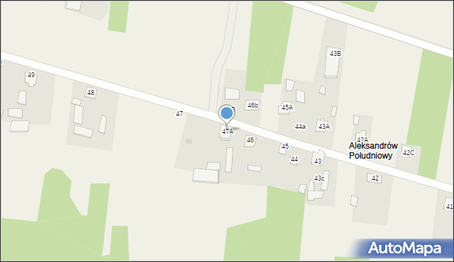 Aleksandrów, Aleksandrów, 47A, mapa Aleksandrów