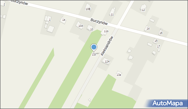 Aleksandrów, Aleksandrów, 11c, mapa Aleksandrów