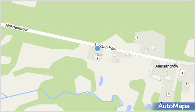 Aleksandrów, Aleksandrów, 1a, mapa Aleksandrów
