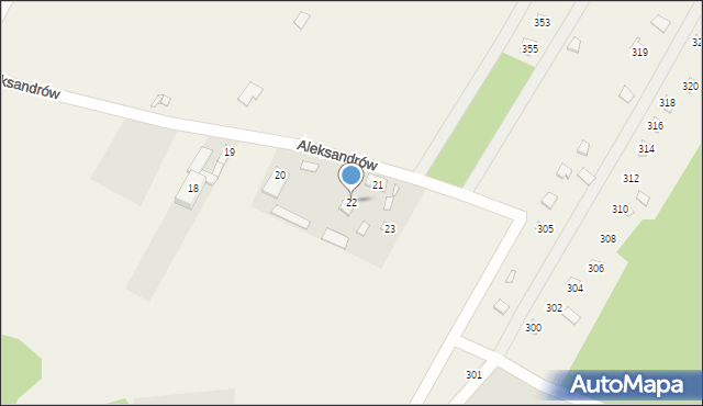Aleksandrów, Aleksandrów, 22, mapa Aleksandrów