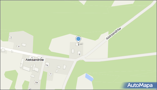 Aleksandrów, Aleksandrów, 8, mapa Aleksandrów