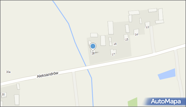 Aleksandrów, Aleksandrów, 18, mapa Aleksandrów