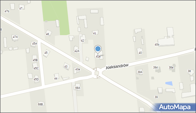 Aleksandrów, Aleksandrów, 41a, mapa Aleksandrów
