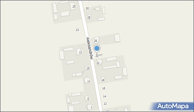 Aleksandrów, Aleksandrów, 22, mapa Aleksandrów