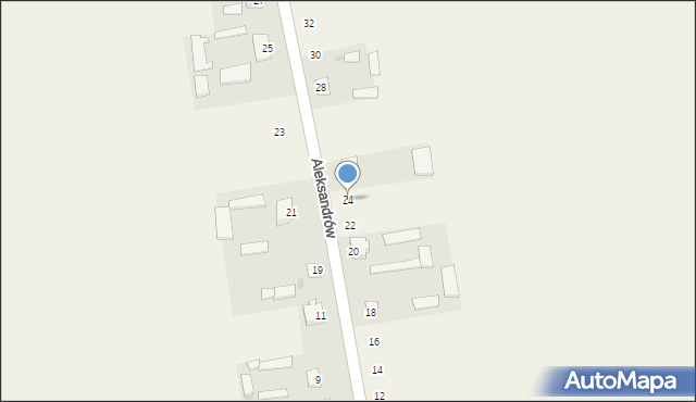 Aleksandrów, Aleksandrów, 24, mapa Aleksandrów
