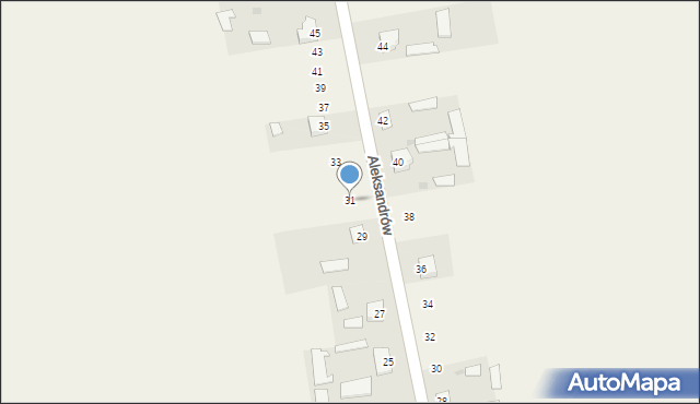 Aleksandrów, Aleksandrów, 31, mapa Aleksandrów