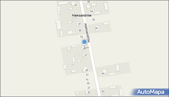 Aleksandrów, Aleksandrów, 49, mapa Aleksandrów