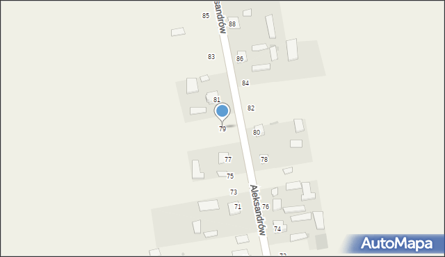 Aleksandrów, Aleksandrów, 79, mapa Aleksandrów
