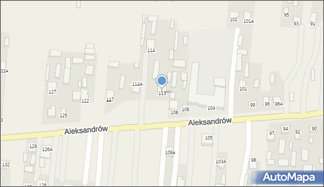 Aleksandrów, Aleksandrów, 113, mapa Aleksandrów