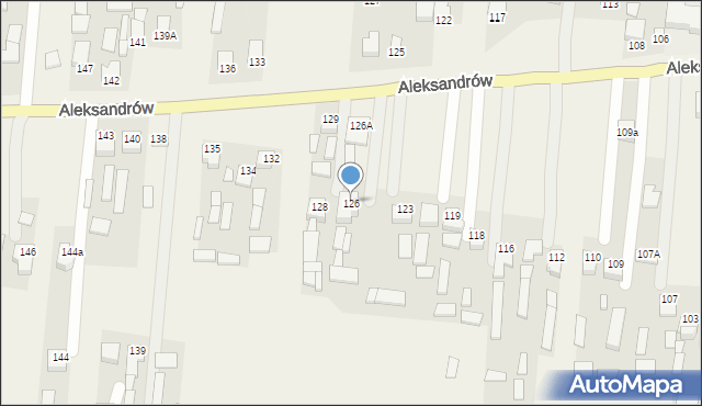 Aleksandrów, Aleksandrów, 126, mapa Aleksandrów