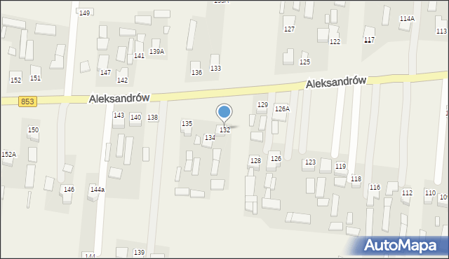 Aleksandrów, Aleksandrów, 132, mapa Aleksandrów