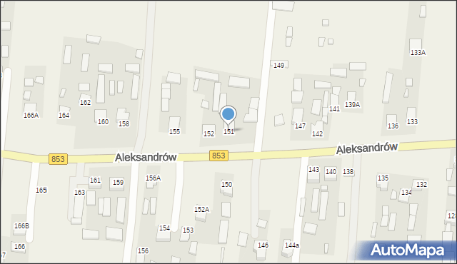 Aleksandrów, Aleksandrów, 151, mapa Aleksandrów