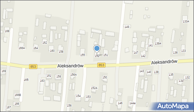 Aleksandrów, Aleksandrów, 152, mapa Aleksandrów