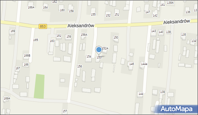 Aleksandrów, Aleksandrów, 153, mapa Aleksandrów