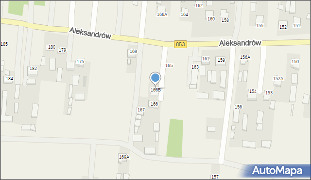 Aleksandrów, Aleksandrów, 166B, mapa Aleksandrów