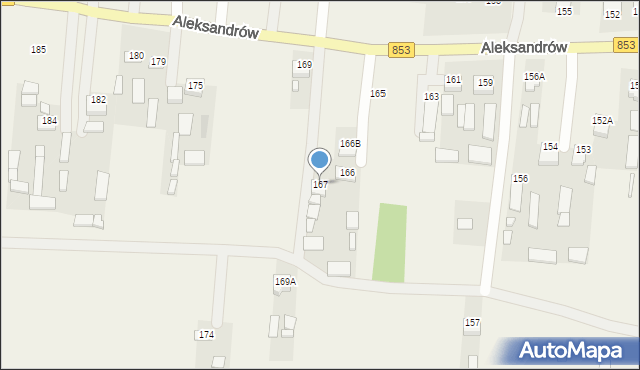 Aleksandrów, Aleksandrów, 167, mapa Aleksandrów