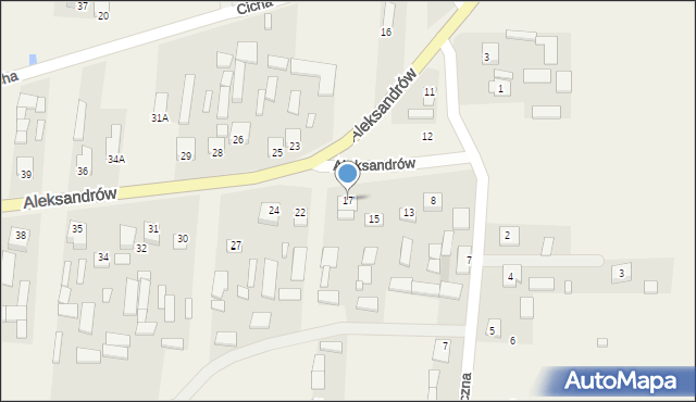 Aleksandrów, Aleksandrów, 17, mapa Aleksandrów